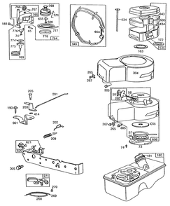 Blowerhsg,rewind,a/C,control Diagram and Parts List for 113988-0149-XX  Briggs and Stratton Engine
